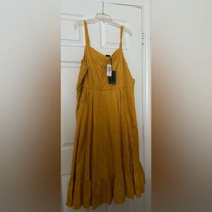 Disney Mickey Torrid Yellow Midi Dress with Ruffle Hem
